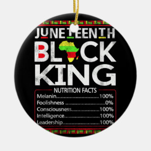 Adorno De Cerámica Diecinueve Día del Rey Negro Melanin Dad