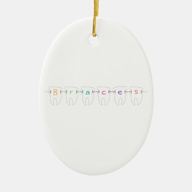 Adorno De Cerámica Dientes de los apoyos (Frente)