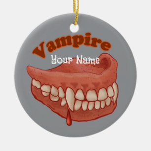 Adorno De Cerámica Dientes de vampiro viejos