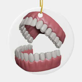 Adorno De Cerámica dientes grandes de la sonrisa