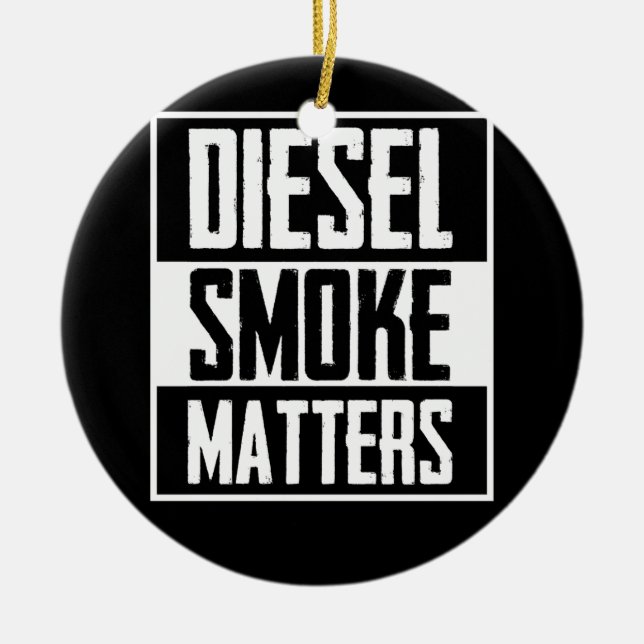 Adorno De Cerámica DIESEL SMOKE MATTERS Diesel Camión Rollo de carbón (Frente)
