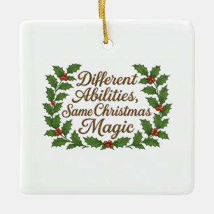 Adorno De Cerámica Diferentes Habilidades, Mismo Magia de Navidad