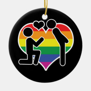 Adorno De Cerámica Dijo Que Sí Sr. Y Sr. Propuesta Boda Gay