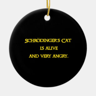 Adorno De Cerámica Dilema Cuántico Divertido - El Gato de Schrödinger