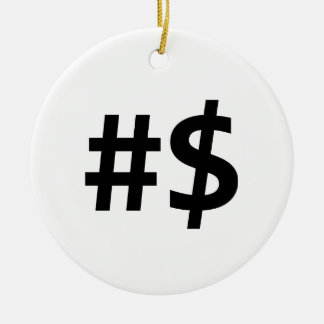 Adorno De Cerámica dinero del hashtag