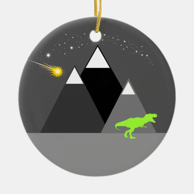 Adorno De Cerámica Dinosaur Chaser (Frente)