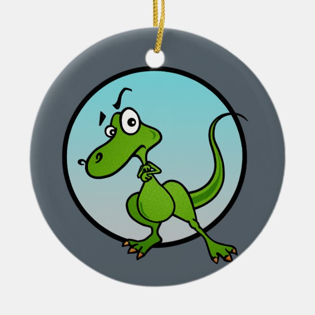 ADORNO DE CERÁMICA DINOSAUR NAVIDAD DE ESTILO PERSONALIZADO DINOSAURI (Frente)