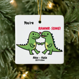 Adorno De Cerámica Dinosaur Valentines