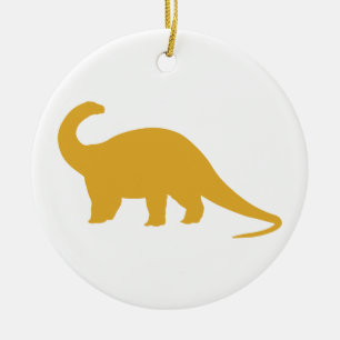 Adorno De Cerámica Dinosaurio amarillo