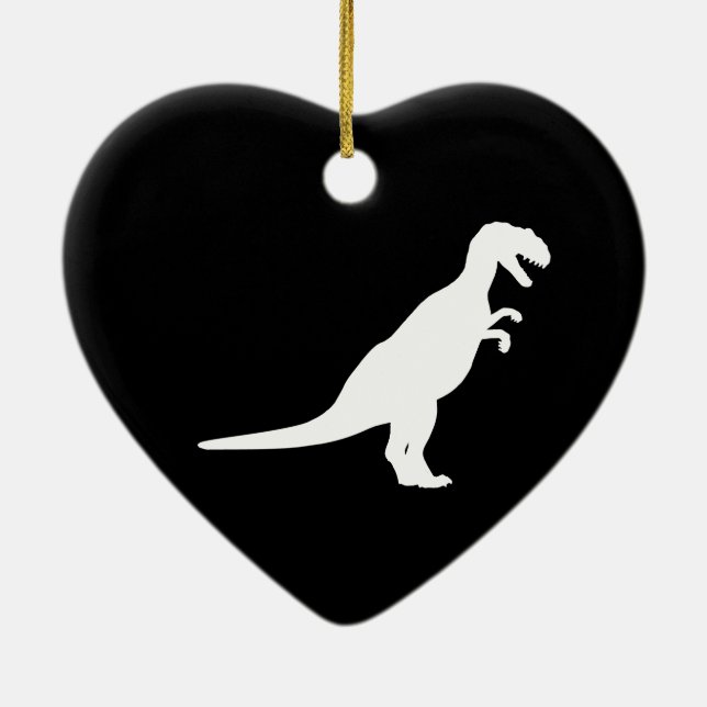 Adorno De Cerámica Dinosaurio Blanco (Atrás)