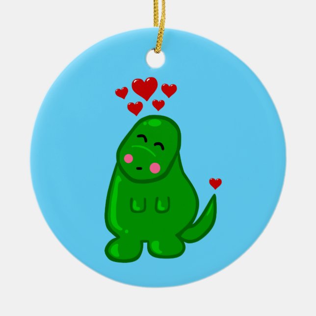 Adorno De Cerámica Dinosaurio cutáneo (Frente)