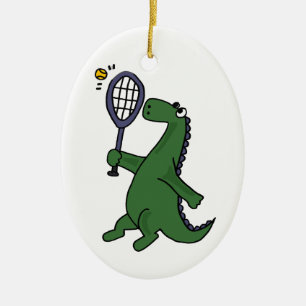 Adorno De Cerámica Dinosaurio enrrollado que juega el dibujo animado