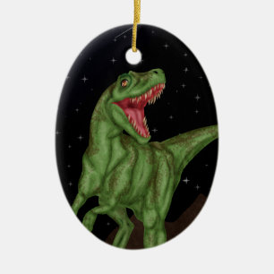 Adorno De Cerámica Dinosaurio - Noche prehistórica