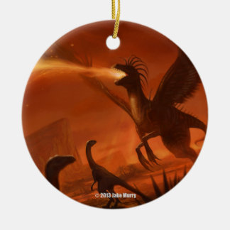 Adorno De Cerámica Dinosaurio prehistórico de Fuego-Respiración de