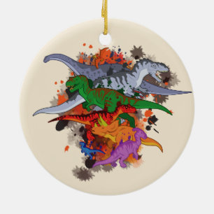 Adorno De Cerámica Dinosaurios