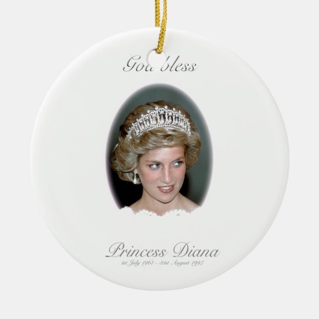 Adorno De Cerámica Dios bendice a princesa Diana (Frente)