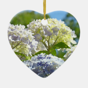 Adorno De Cerámica ¡Dios es Santo! regalos Oranments Hortensia Azul F