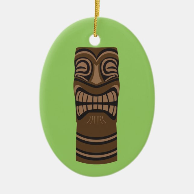 Adorno De Cerámica Dios grande de Tiki de la sonrisa (Frente)