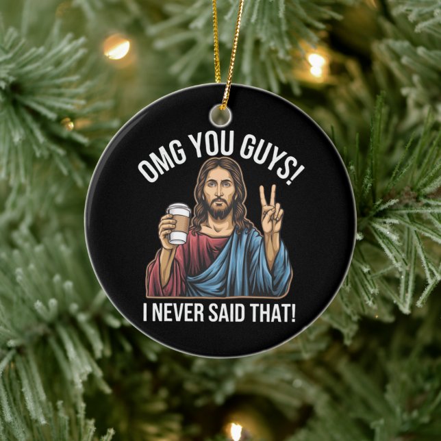 Adorno De Cerámica Dios mío, chicos, nunca dije eso (Árbol)