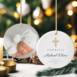 Adorno De Cerámica Dios moderno bendice el bautismo religioso a travé