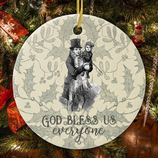 Adorno De Cerámica Dios nos bendiga a todos los Navidades de Dickens  (Subido por el creador)