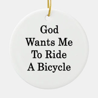 Adorno De Cerámica Dios Quiere Que Vaya En Bicicleta