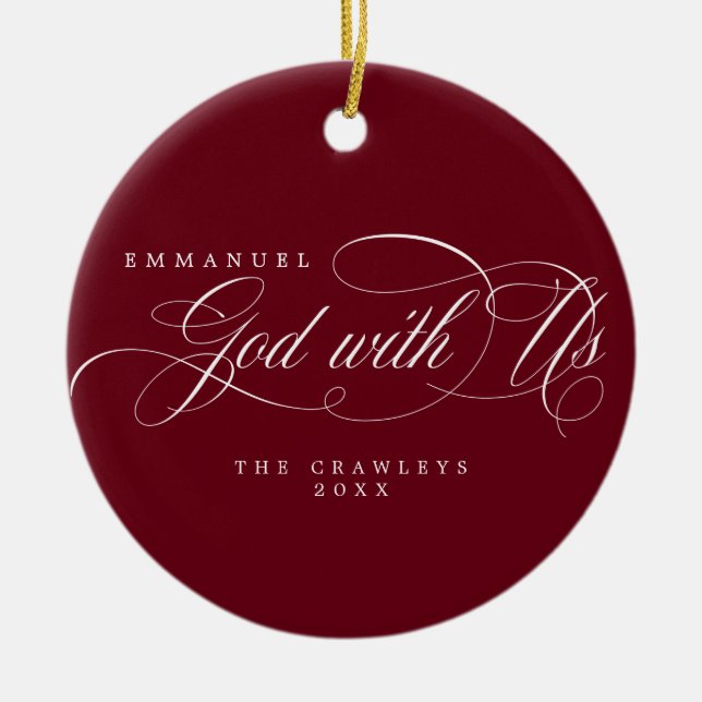 Adorno De Cerámica Dios religioso con la foto de la familia de EEUU (Frente)