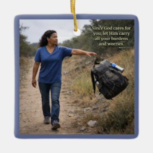 Adorno De Cerámica Dios se preocupa por ti