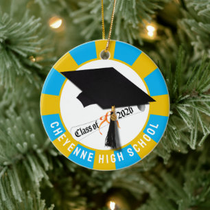 Adorno De Cerámica Diploma de Cap de 2026 Graduación fotográfica