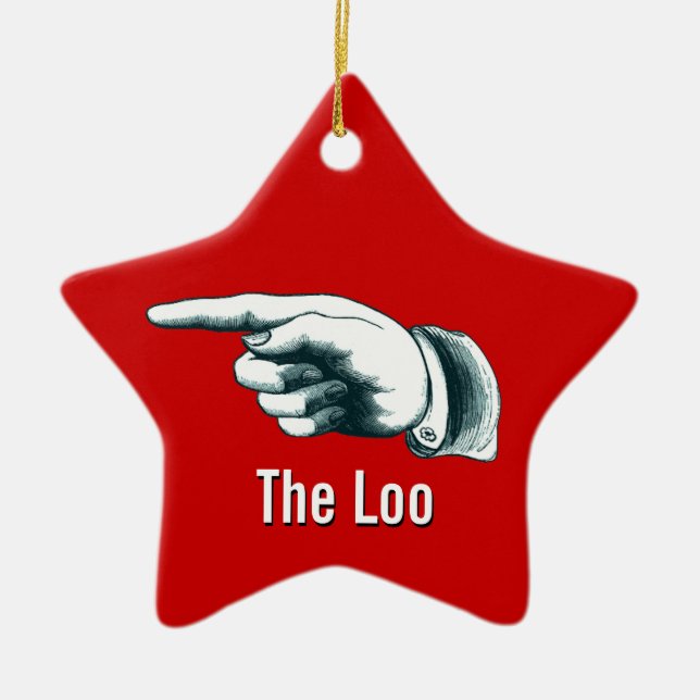 Adorno De Cerámica Dirección de Loo de Fiesta de Vacaciones (Frente)