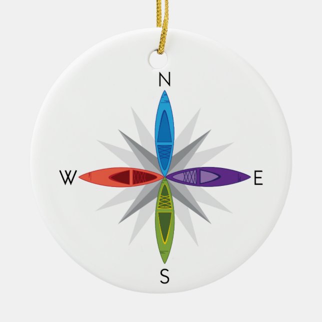 Adorno De Cerámica Direcciones de Kayak (Frente)