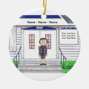 Adorno De Cerámica Director de funeraria - hembra