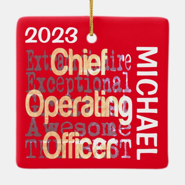 Adorno De Cerámica Director de Operaciones PERSONALIZADO Extraordinar (Reverso)