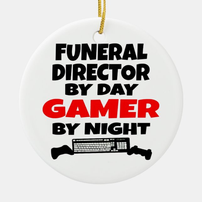 Adorno De Cerámica Director Funeral Gamer (Frente)