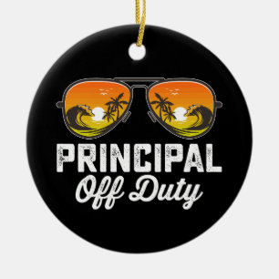 Adorno De Cerámica Directora De Las Gafas De Sol De Duty El Día De La