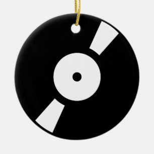 Adorno De Cerámica disco de vinilo retro