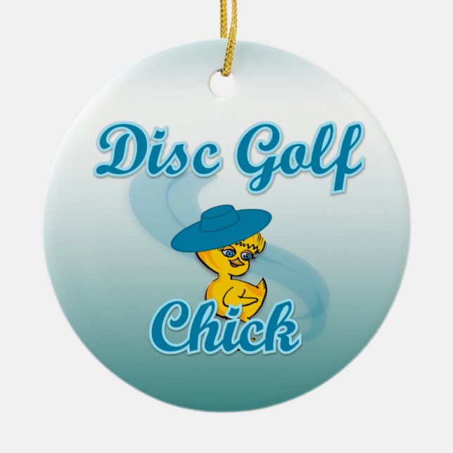Adorno De Cerámica Disco Golf Chick #3 (Frente)