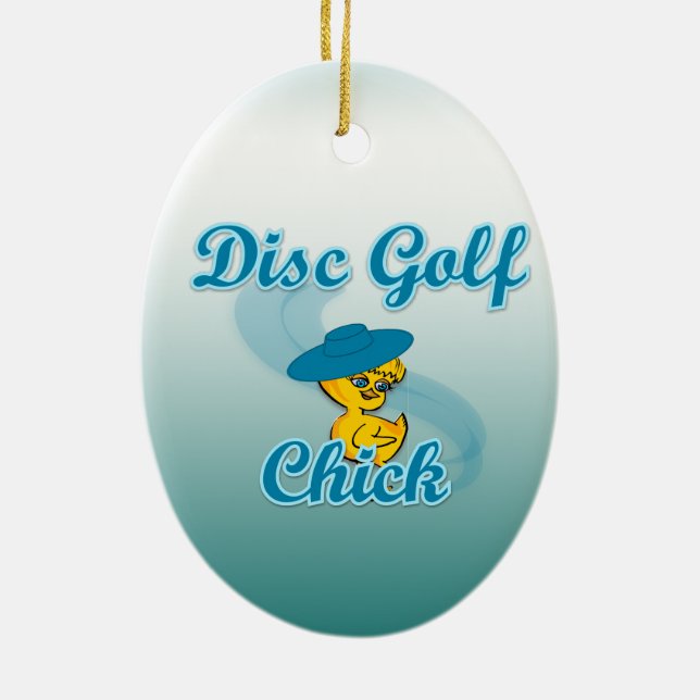 Adorno De Cerámica Disco Golf Chick #3 (Atrás)