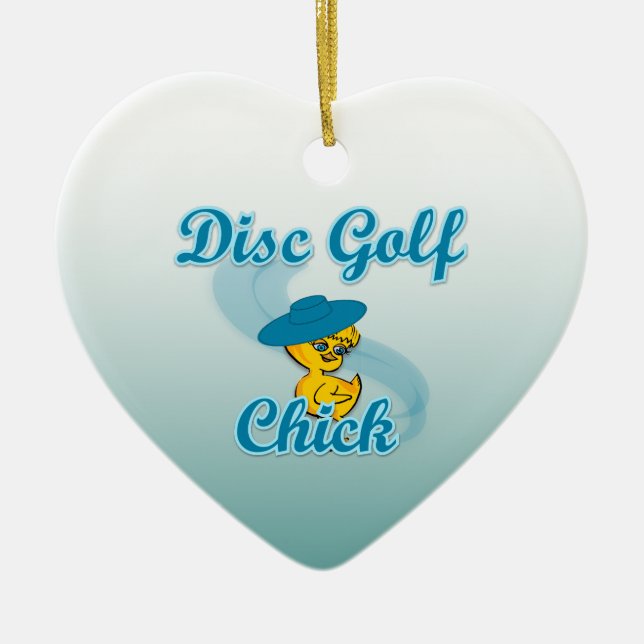 Adorno De Cerámica Disco Golf Chick #3 (Frente)