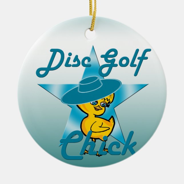Adorno De Cerámica Disco Golf Chick #7 (Frente)