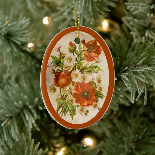 Adorno De Cerámica Discoteca roja botánica victoriana con problemas (Árbol)