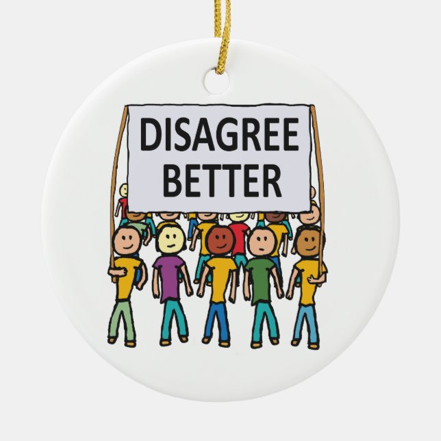 Adorno De Cerámica Discrepar mejor (Frente)