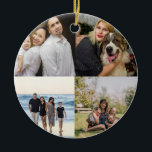 Adorno De Cerámica Diseñar su propio Collage de fotos de 4 familias<br><div class="desc">Diseñar su propio ornamento de cerámica para Collage de fotos familiar de 4 familias</div>