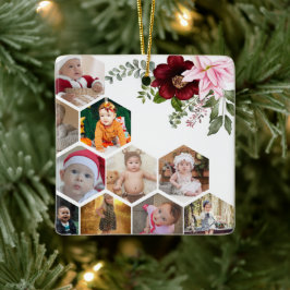 Adorno De Cerámica Diseñar su propio Collage de fotos Floral 10