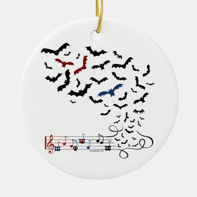 Adorno De Cerámica Diseño 2 de la música del palo (Frente)