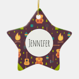 Adorno De Cerámica Diseño al aire libre de patrón de camping de Guay