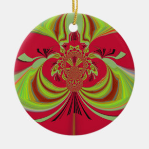 Adorno De Cerámica Diseño amarillo rojo Hakuna Matata