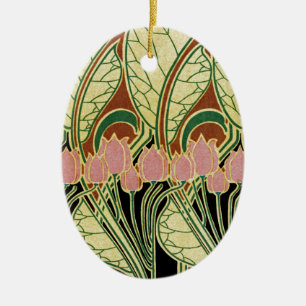 Adorno De Cerámica Diseño Art Nouveau #1