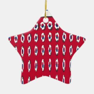 Adorno De Cerámica Diseño artístico de la bandera de Punto de Polka e