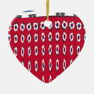 Adorno De Cerámica Diseño artístico de la bandera de Punto de Polka e